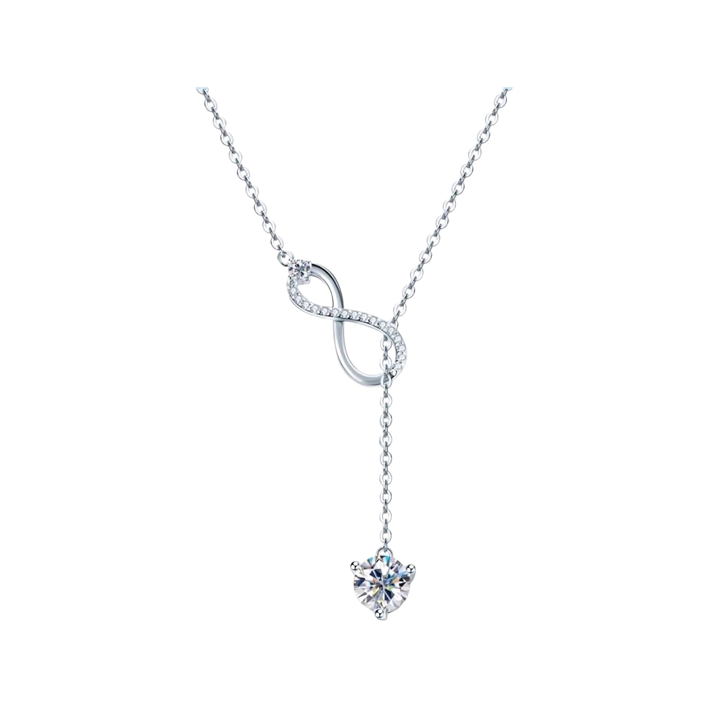1ct elegant Moissanite pendant necklace