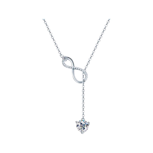 1ct elegant Moissanite pendant necklace