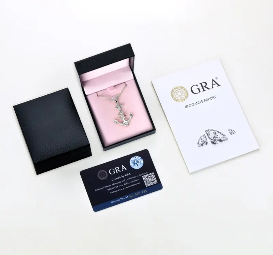 0.2ct Moissanite pendant necklace