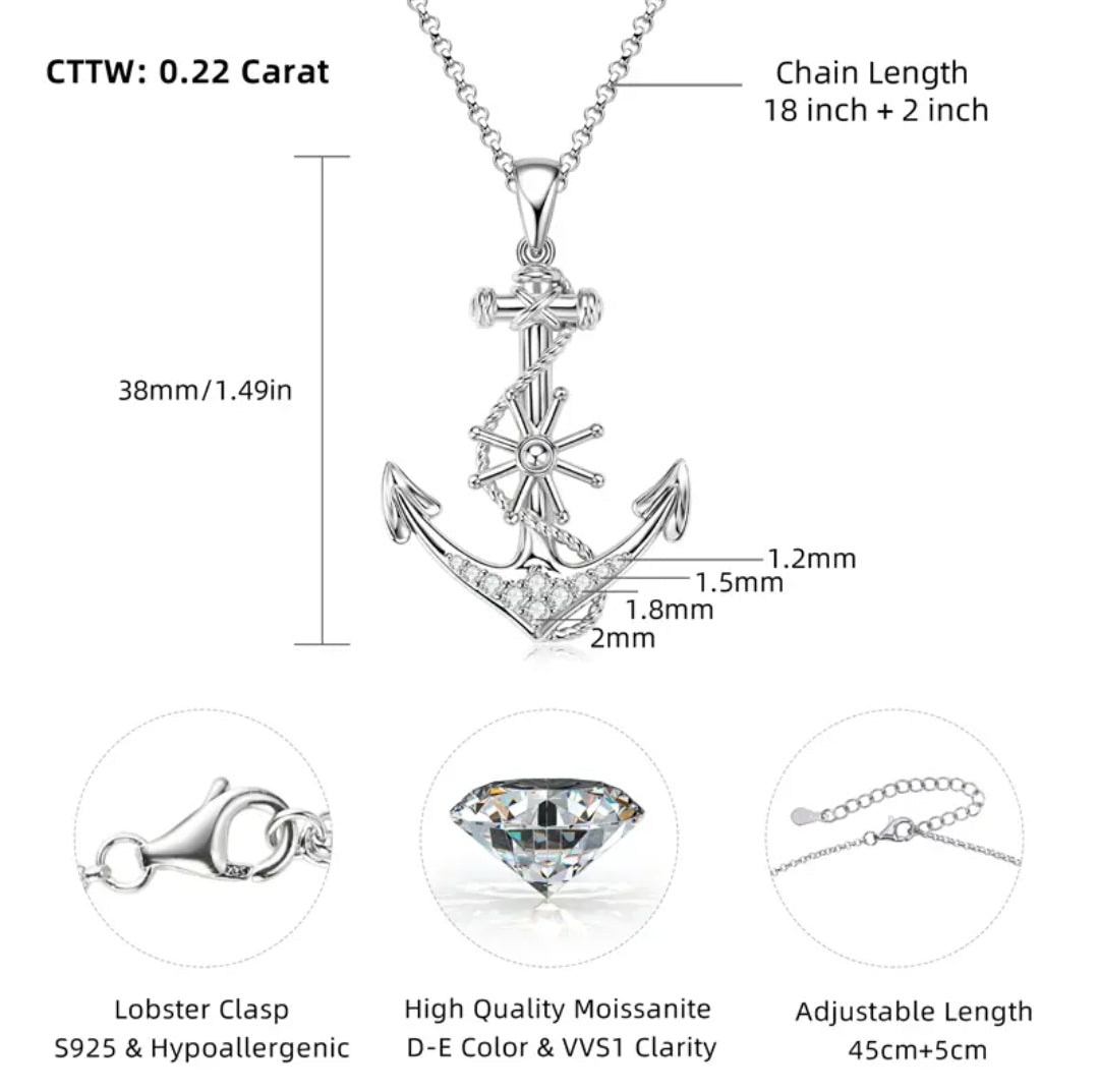 0.2ct Moissanite pendant necklace