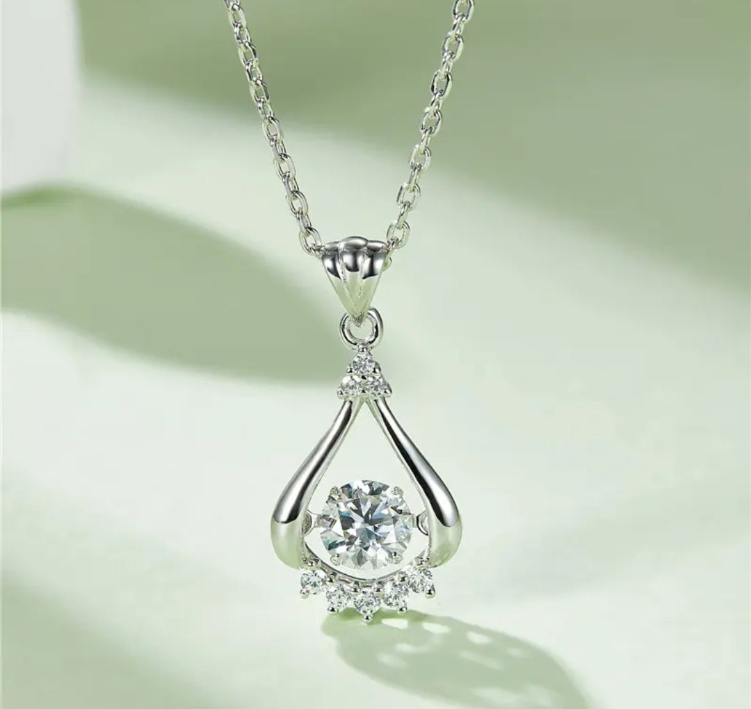 5mm pear shape Moissanite pendant necklace