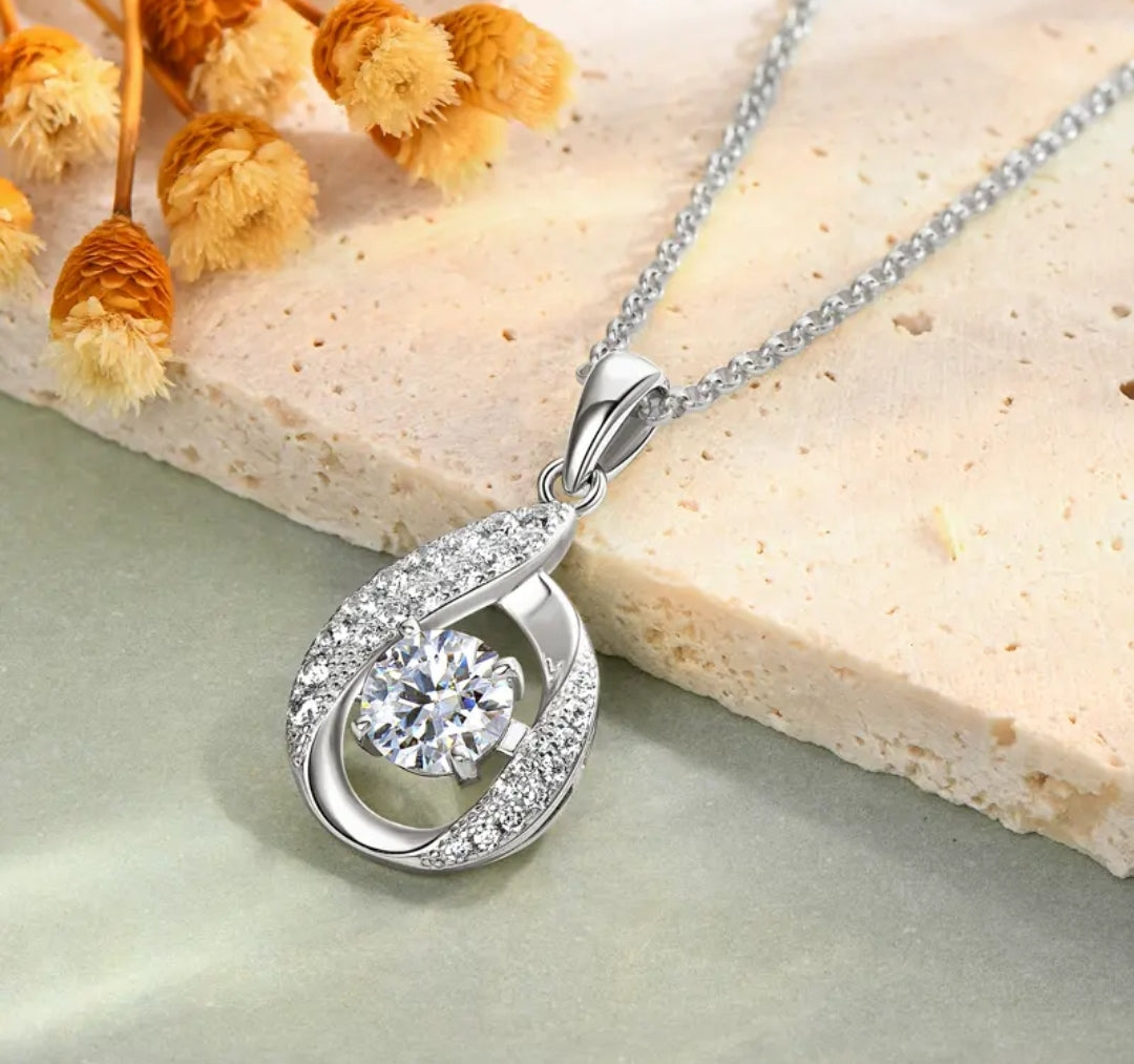1ct infinity Moissanite pendant necklace