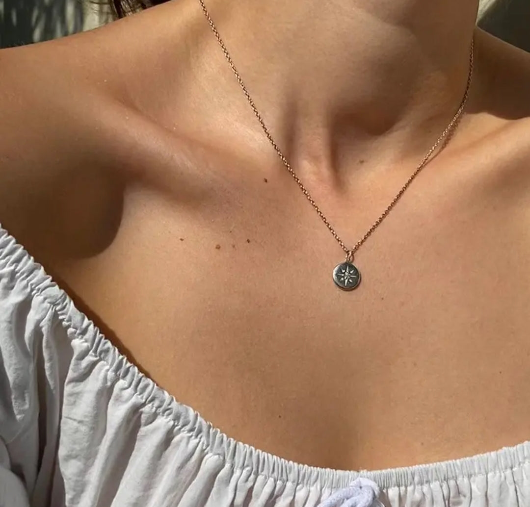 2.5mm north star Moissanite pendant necklace