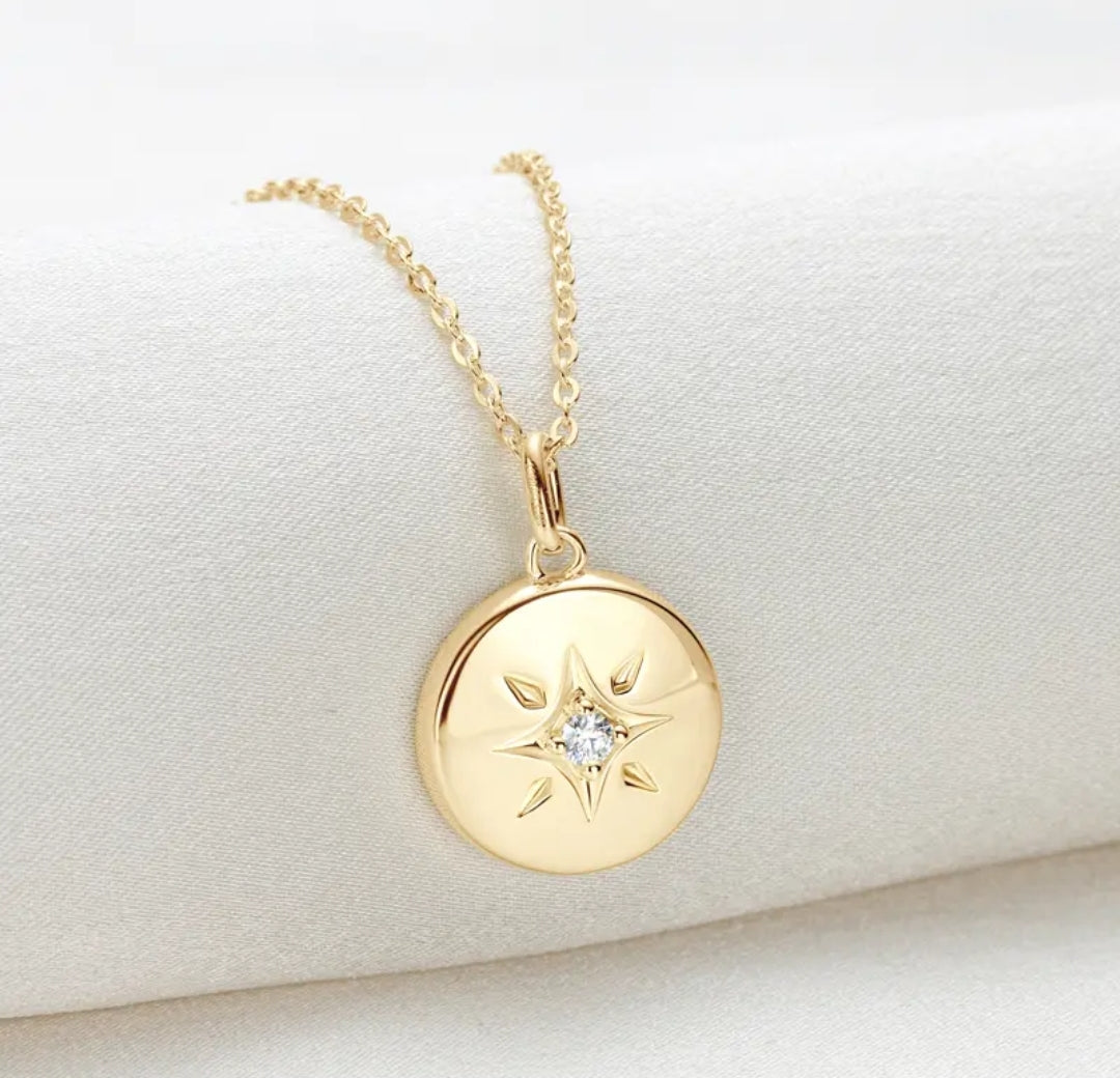 2.5mm north star Moissanite pendant necklace