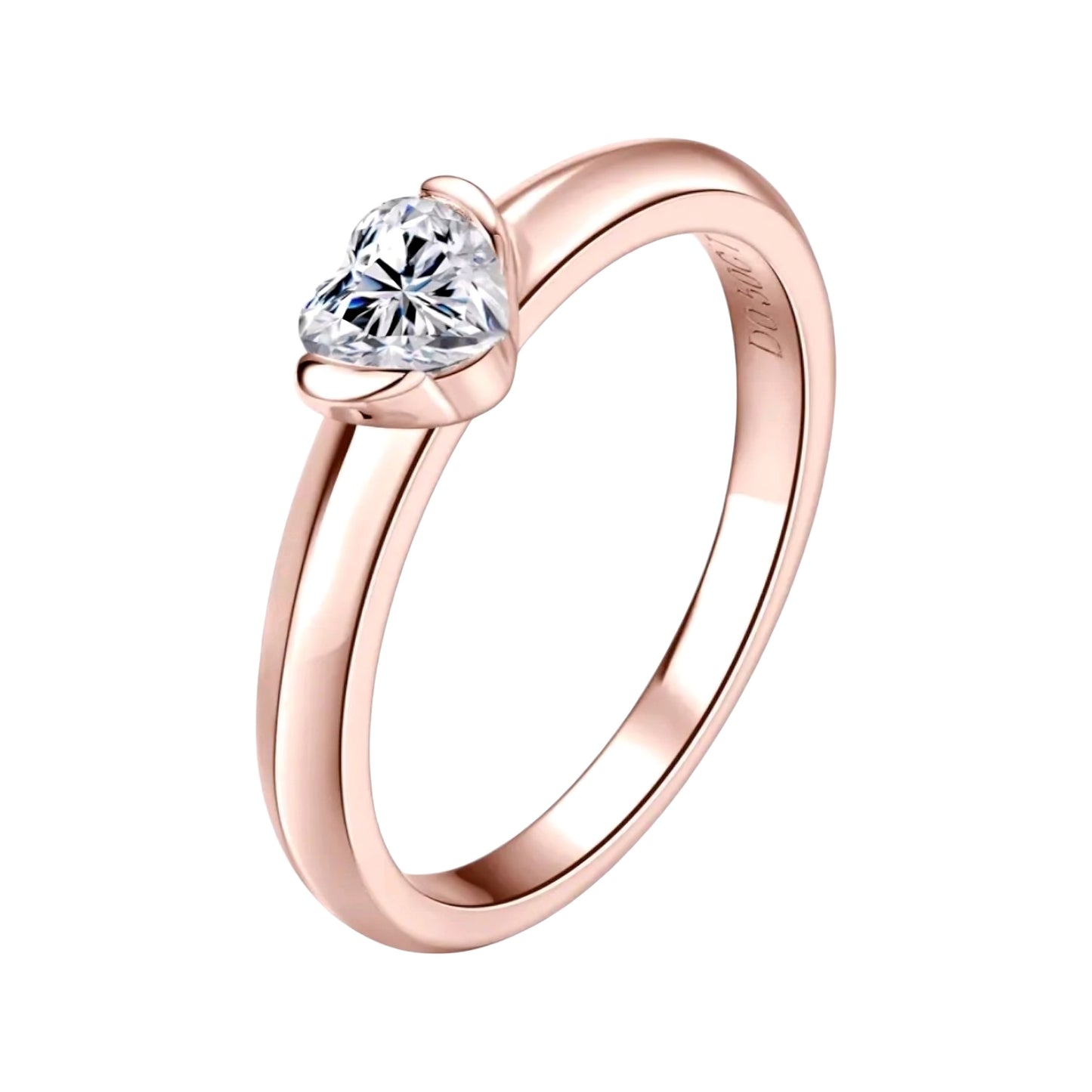 0.5ct heart shape moissanite engagement ring