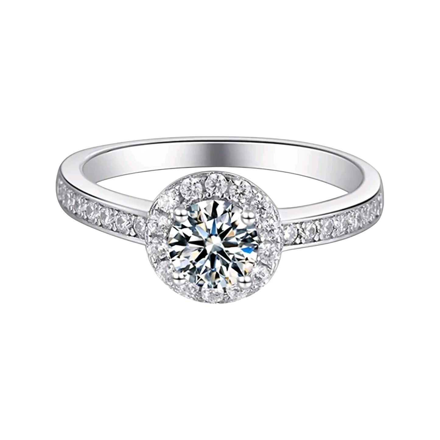 0.5ct moissanite engagement ring
