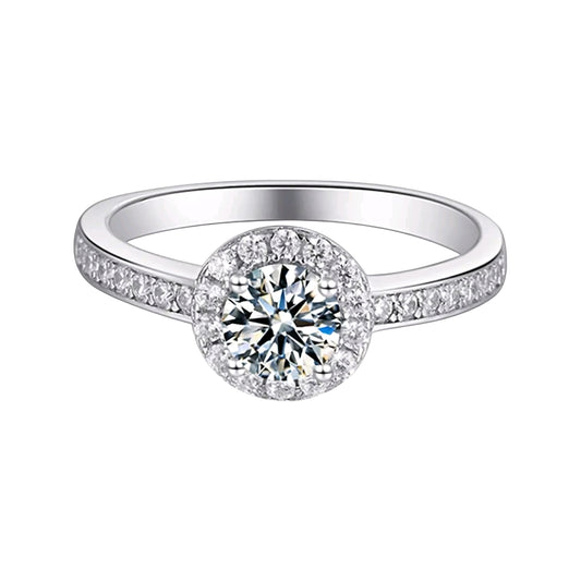 0.5ct moissanite engagement ring
