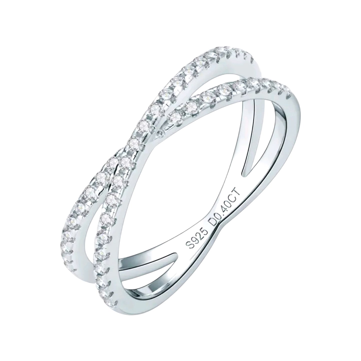1.3mm 40pcs moissanite engagement ring