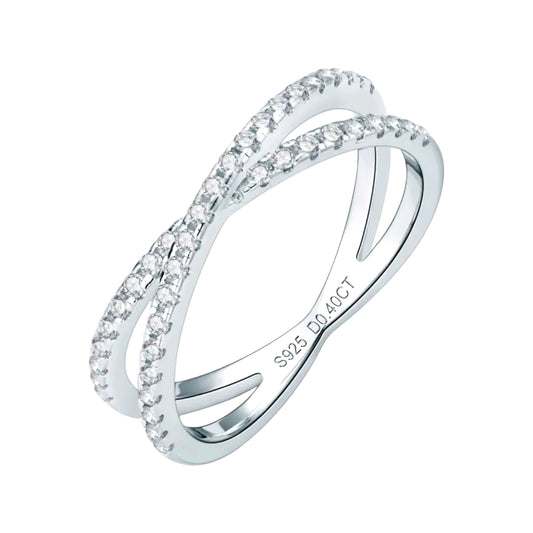 1.3mm 40pcs moissanite engagement ring