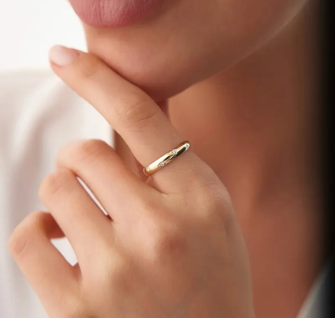 1.6mm moissanite engagement ring