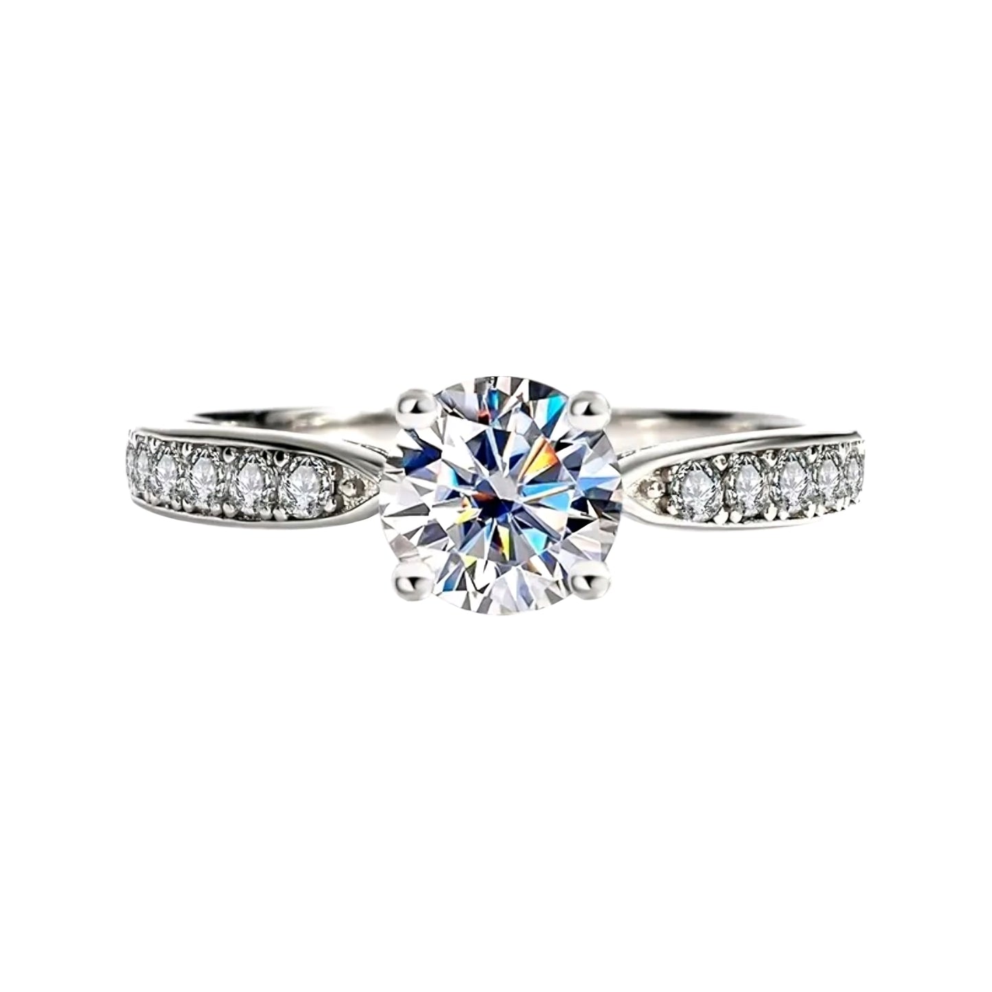 1ct unique moissanite engagement ring