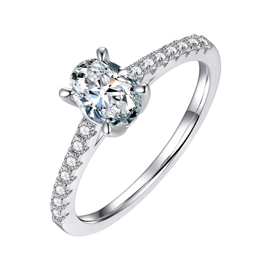 1ct oval cut moissanite engagement ring