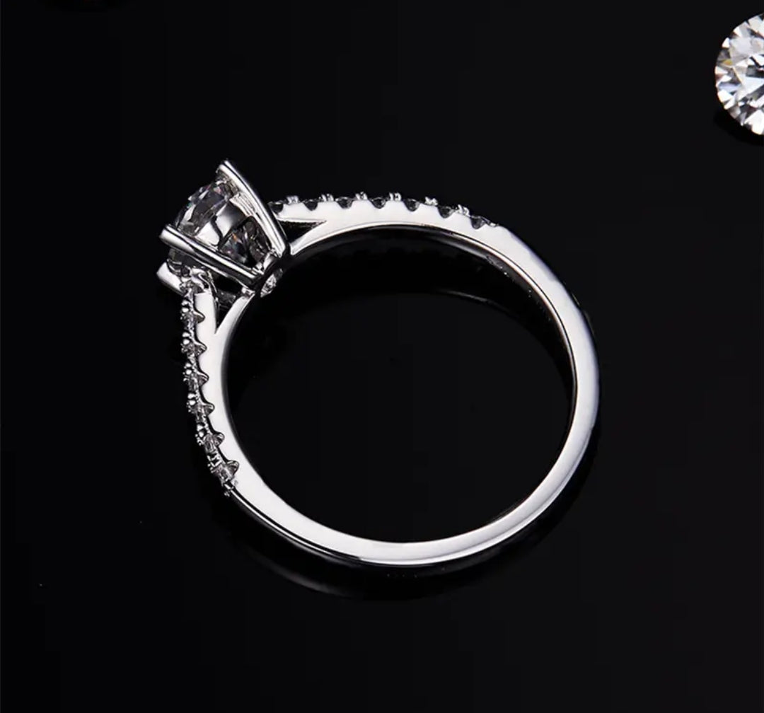 1ct oval cut moissanite engagement ring