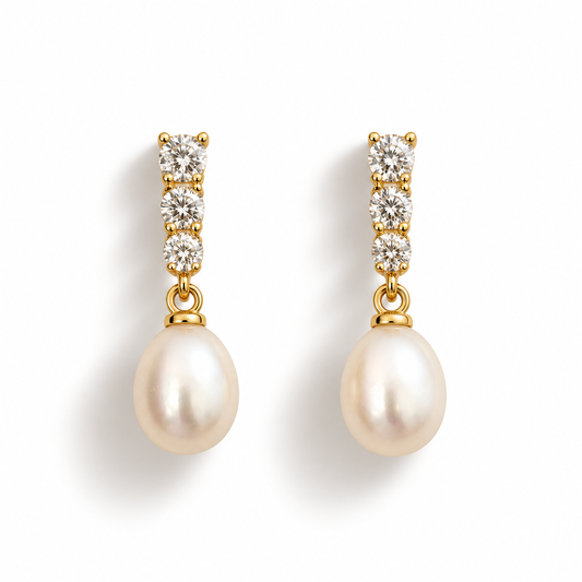Freshwater Pearl Earrings.