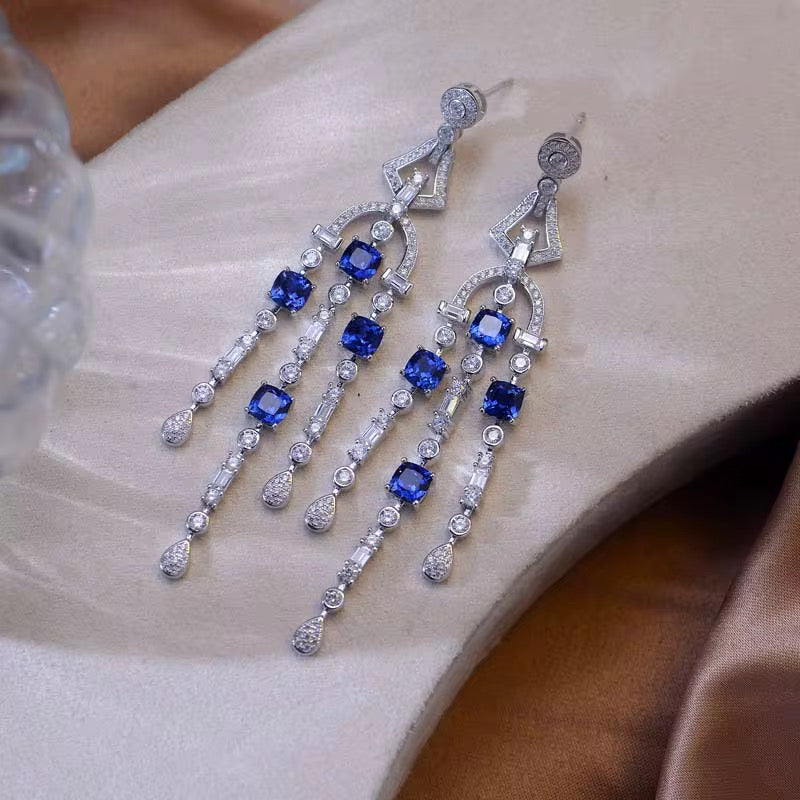 4.8ct Real Sapphire Earrings