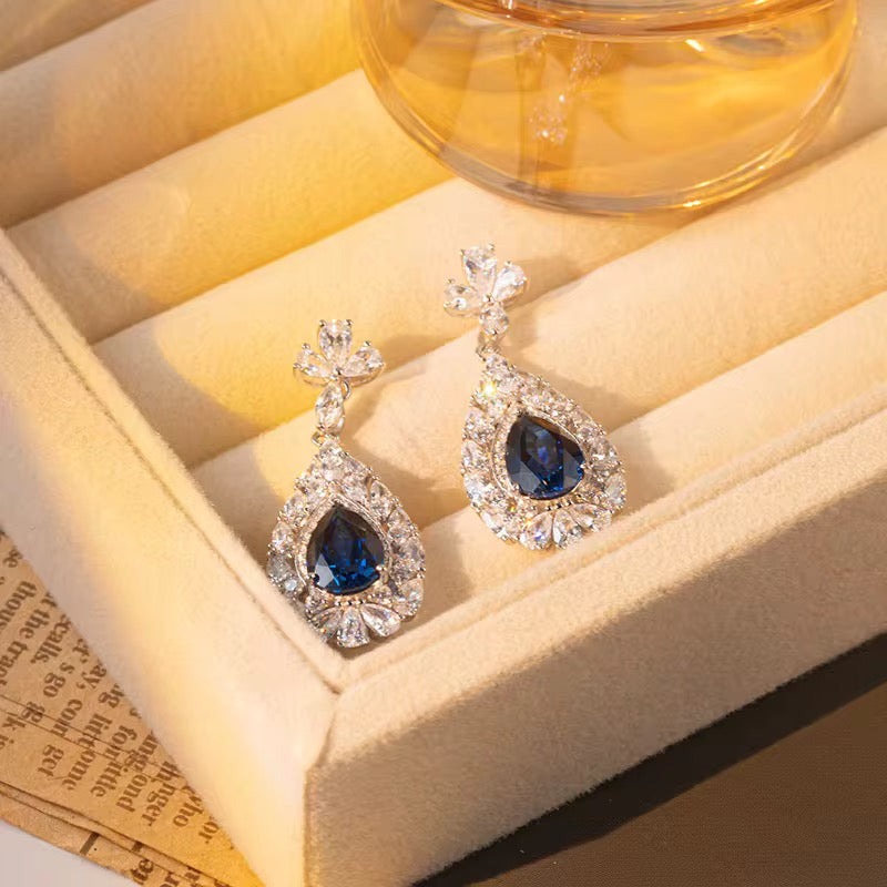 2ct Real Sapphire Earrings