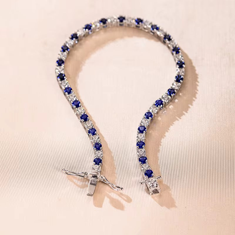 0.1ct each stone Real Sapphire Bracelet