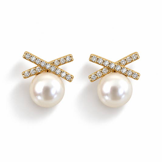 Freshwater Pearl Earrings.