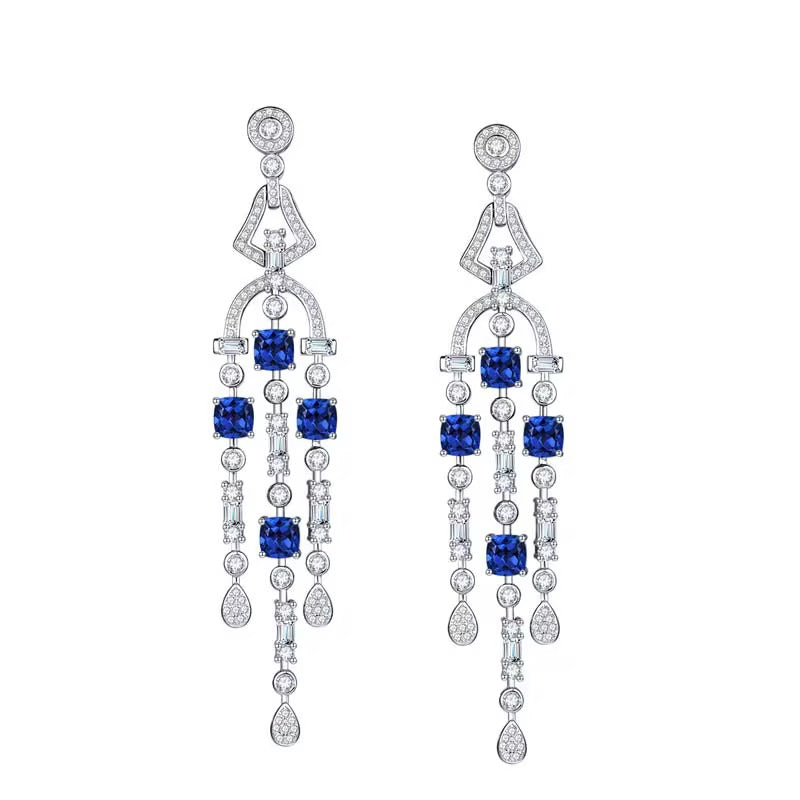 4.8ct Real Sapphire Earrings