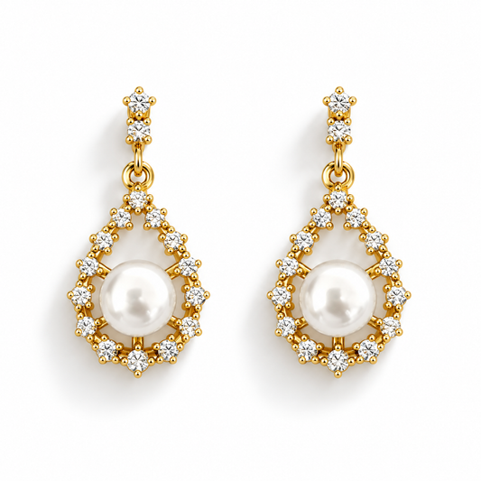Freshwater Pearl Earrings.