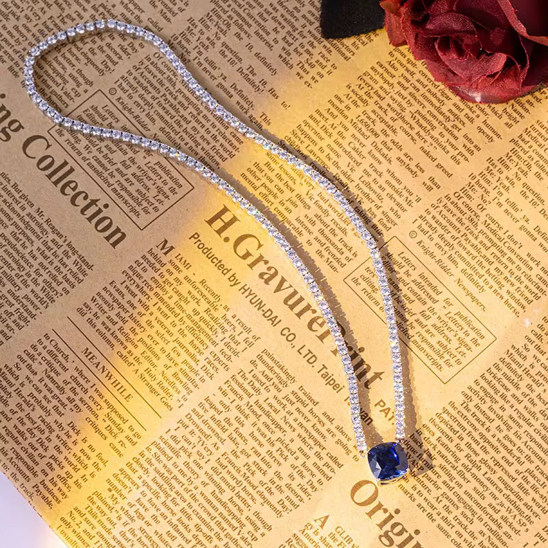 8ct Real Sapphire Necklace (45cm)