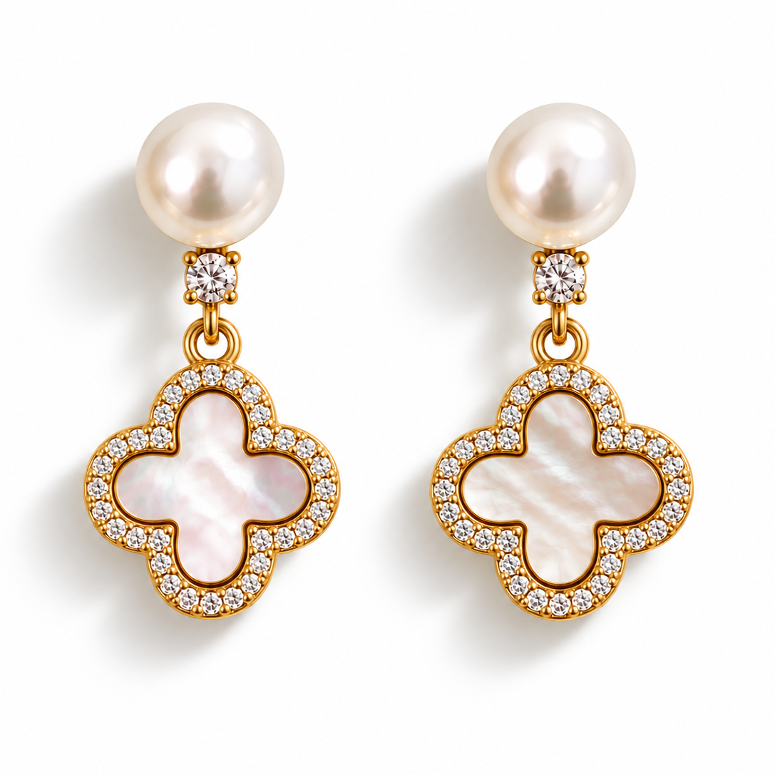 Trendy Freshwater Pearl Earrings.