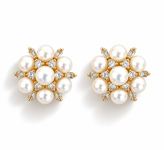 Freshwater Pearl Earrings.