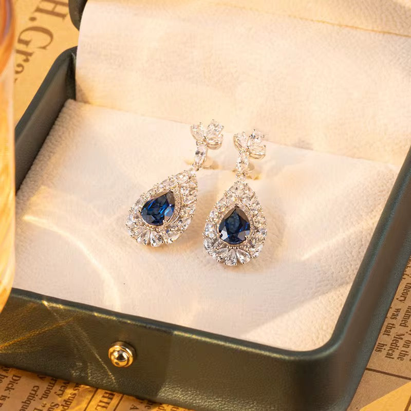 2ct Real Sapphire Earrings