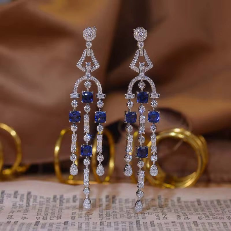 4.8ct Real Sapphire Earrings