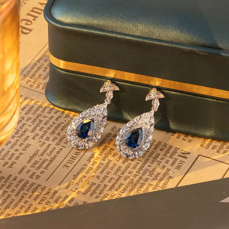 2ct Real Sapphire Earrings