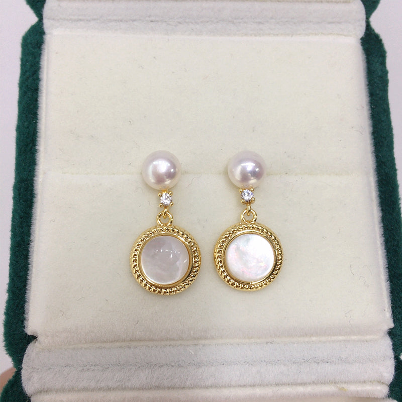 Handmade Natural Freshwater Pearl Earrings.