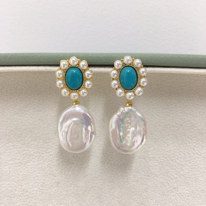 Handmade Natural Freshwater Pearl Earrings.