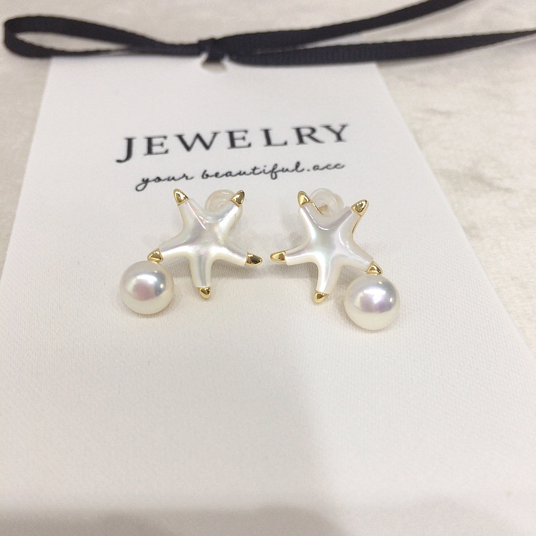 Handmade Natural Freshwater Pearl Earrings.