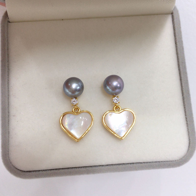Handmade Natural Freshwater Pearl Earrings.