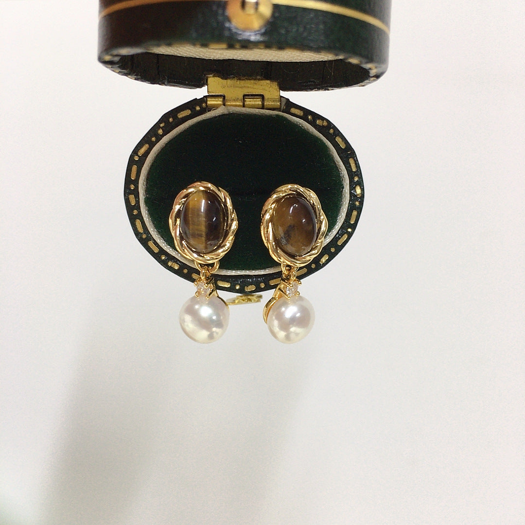 Handmade Natural Freshwater Pearl Earrings.