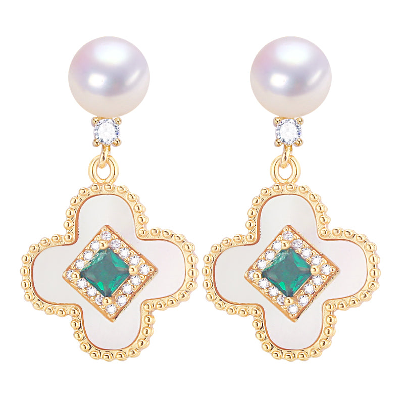 Handmade Natural Freshwater Pearl Earrings.