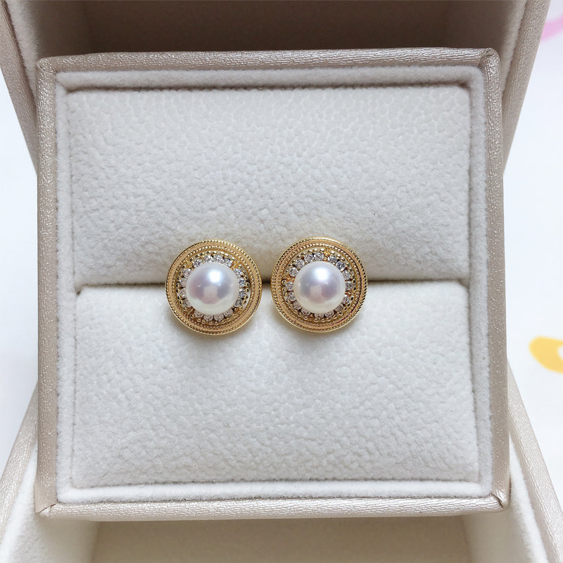 Handmade Natural Freshwater Pearl Earrings.