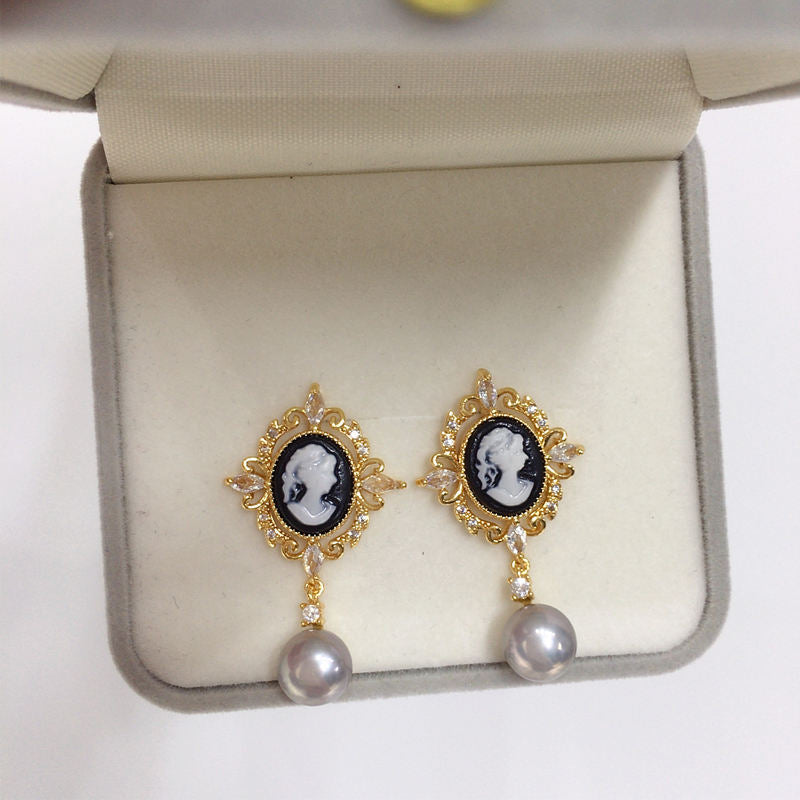 Handmade Natural Freshwater Pearl Earrings.