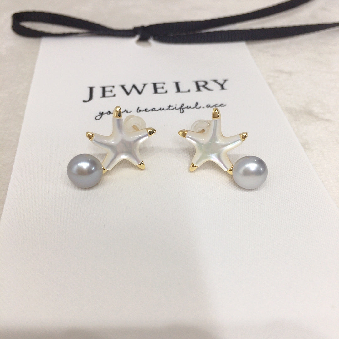 Handmade Natural Freshwater Pearl Earrings.
