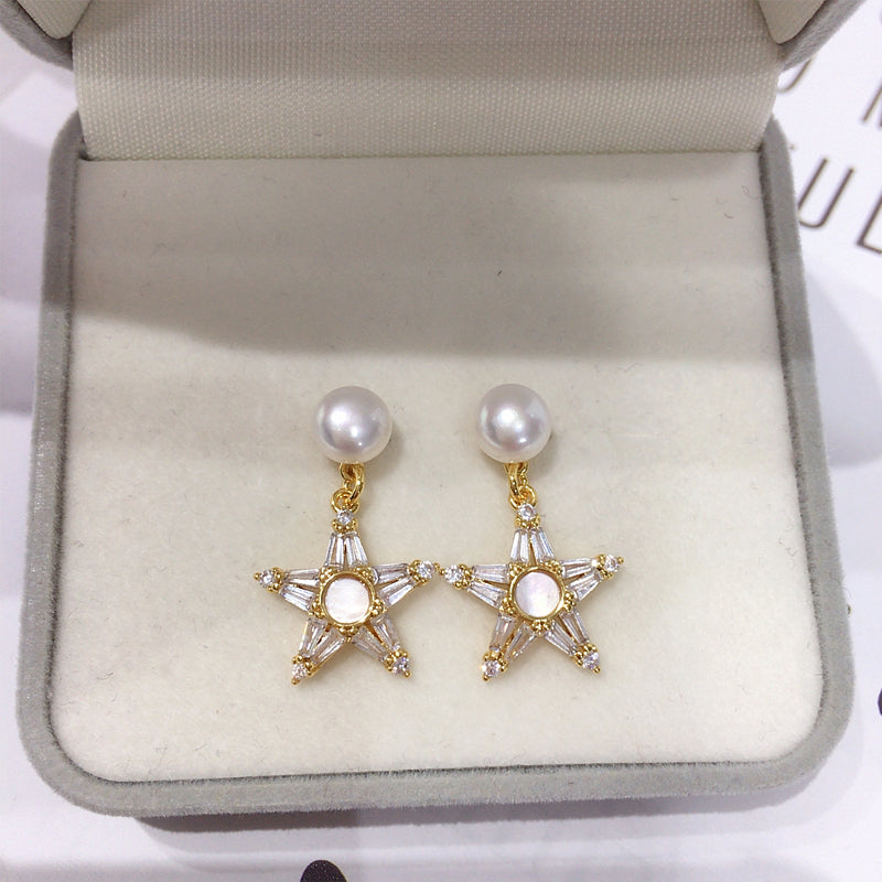 Handmade Natural Freshwater Pearl Earrings.