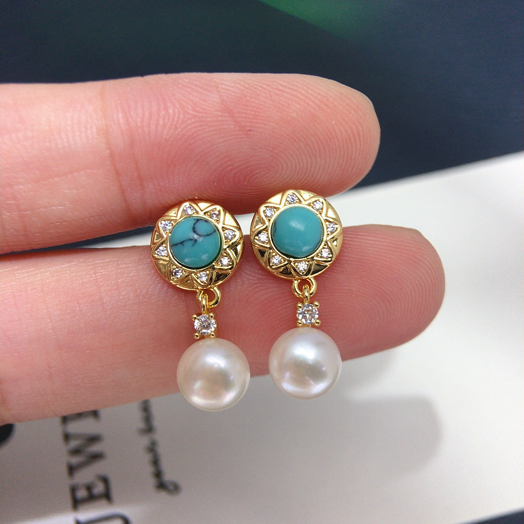 Handmade Natural Freshwater Pearl Earrings.