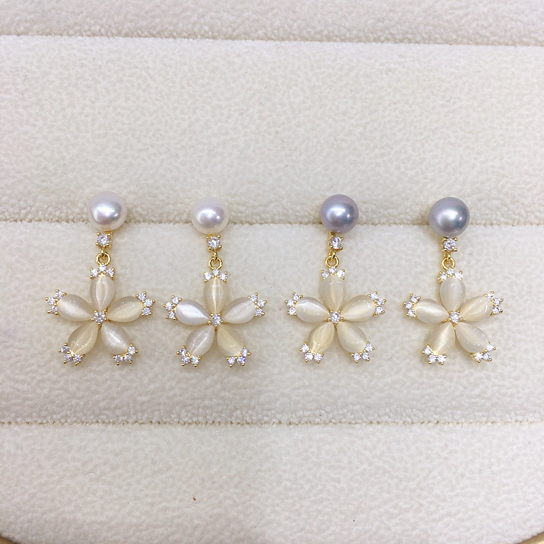 Handmade Natural Freshwater Pearl Earrings.