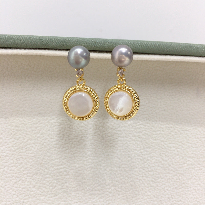 Handmade Natural Freshwater Pearl Earrings.