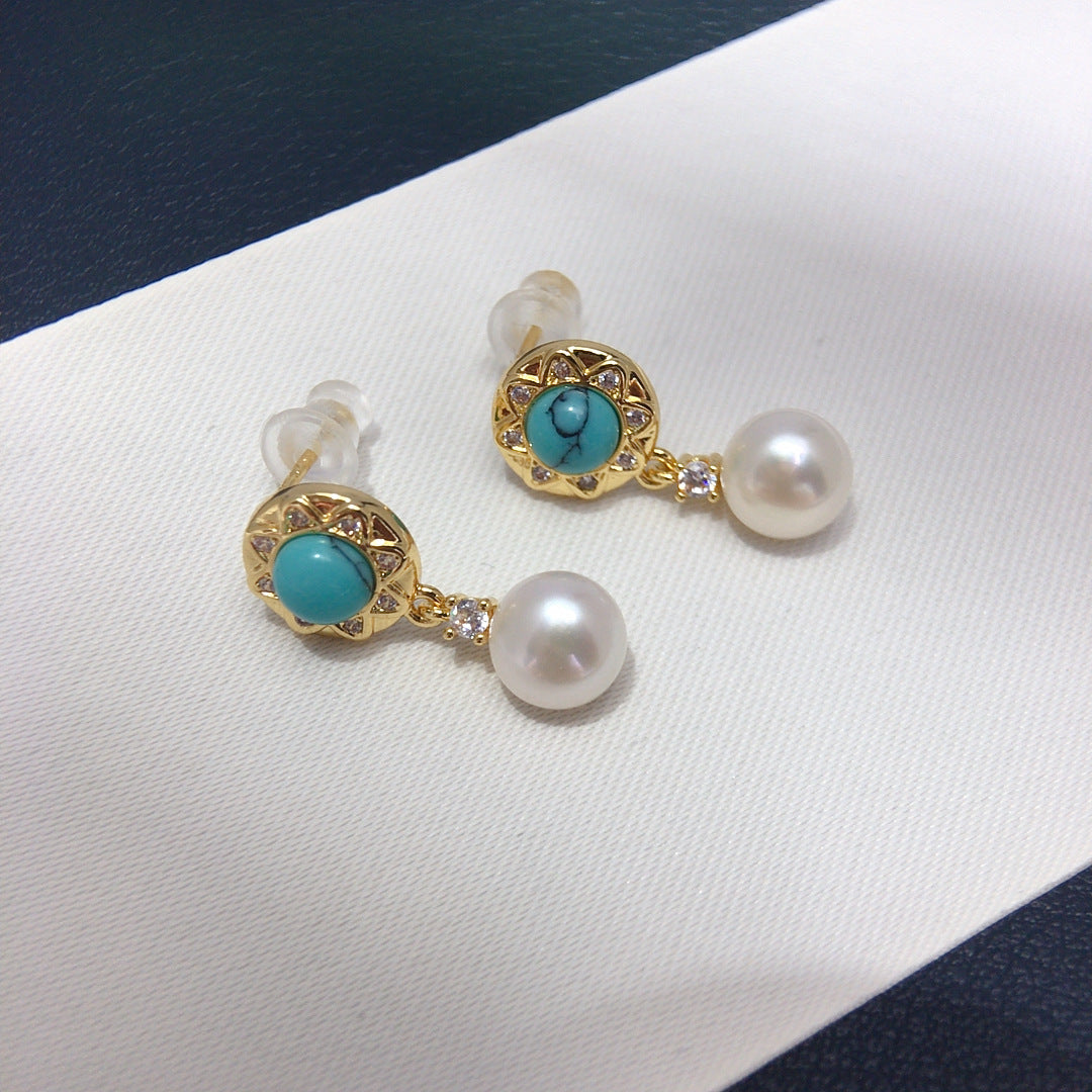 Handmade Natural Freshwater Pearl Earrings.