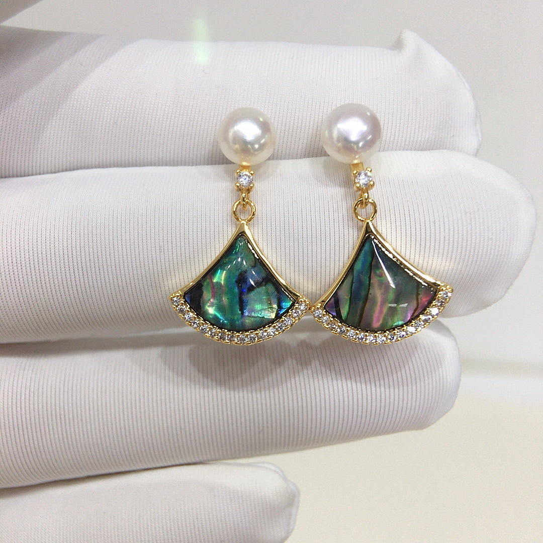 Handmade Natural Freshwater Pearl Earrings.
