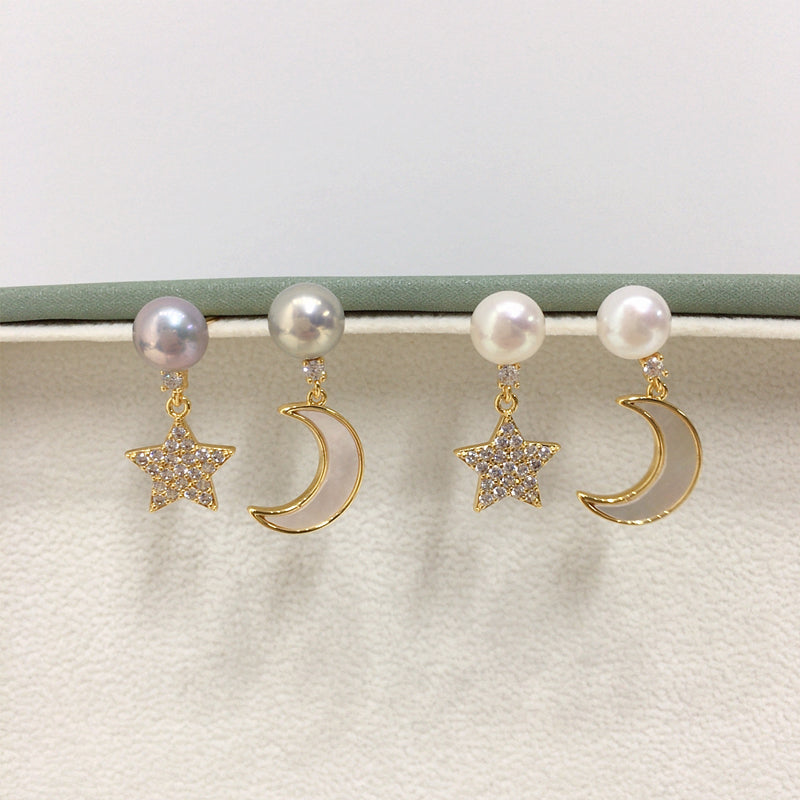 Handmade Natural Freshwater Pearl Earrings.