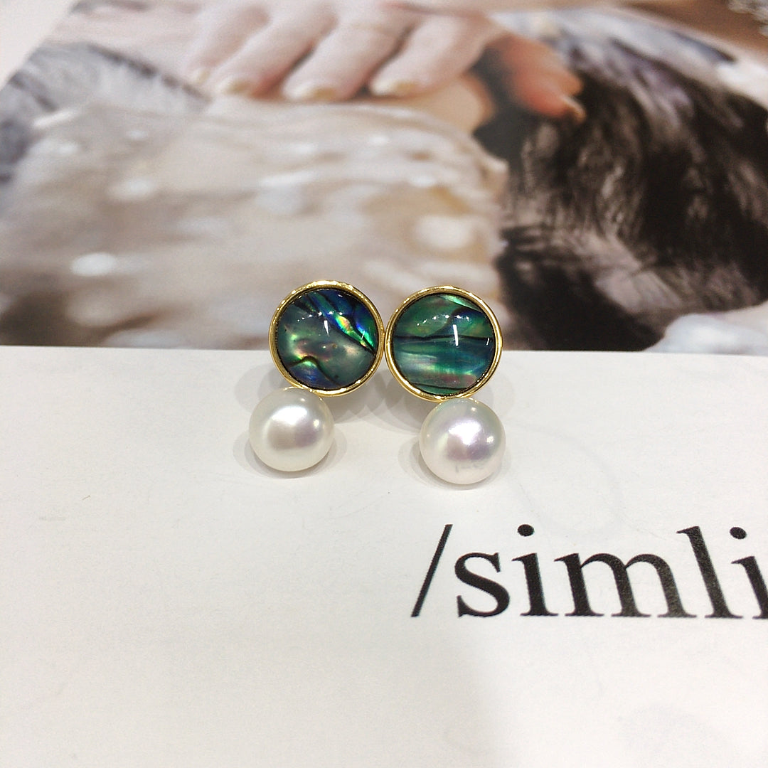 Handmade Natural Freshwater Pearl Earrings.