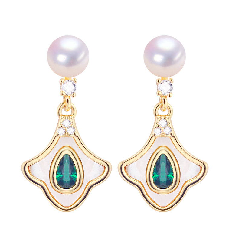 Handmade Natural Freshwater Pearl Earrings.