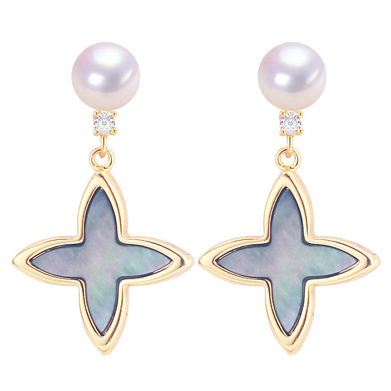 Handmade Natural Freshwater Pearl Earrings.