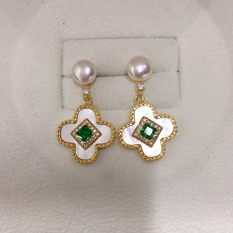 Handmade Natural Freshwater Pearl Earrings.